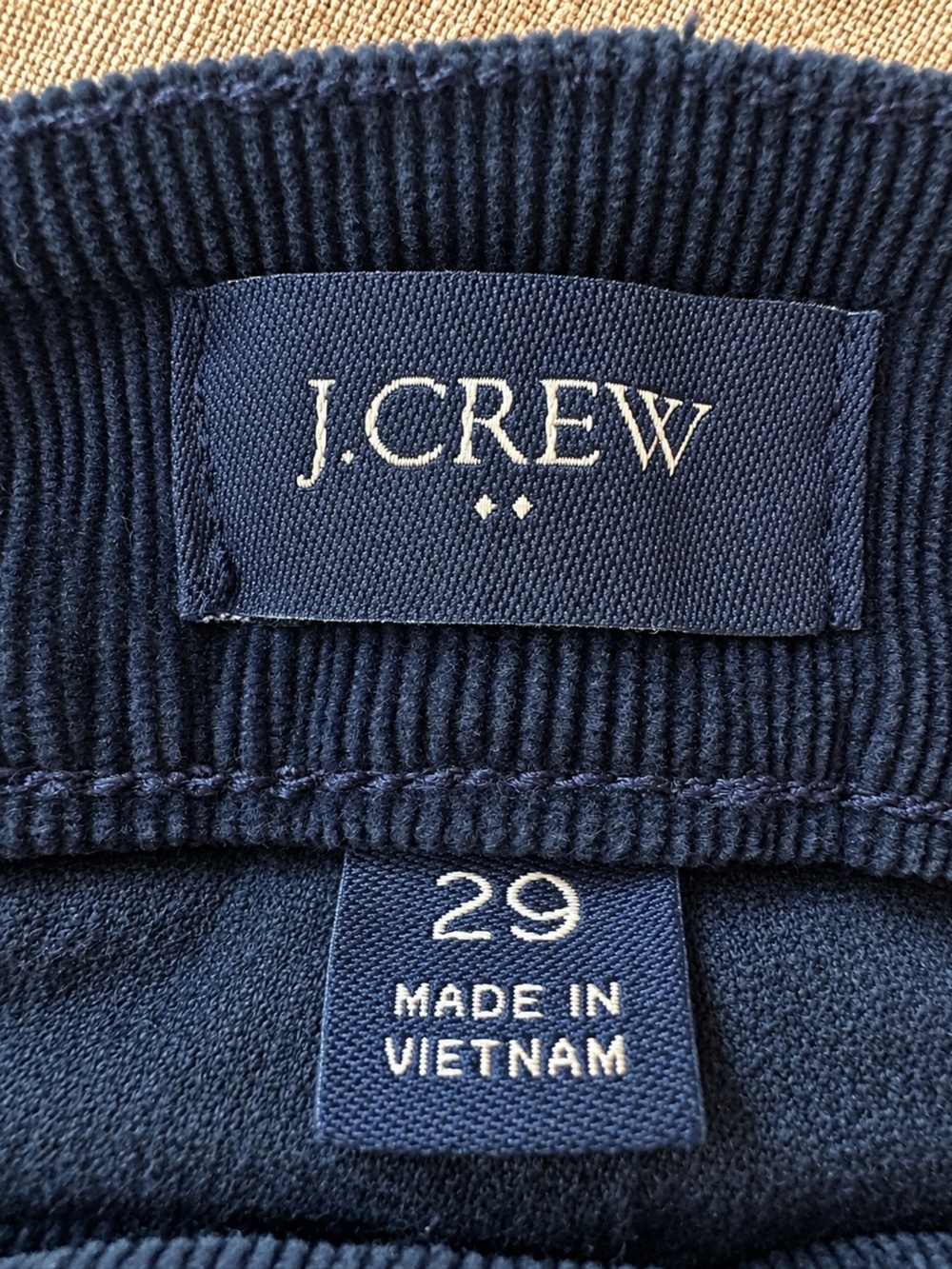 J. Crew Navy Blue Corduroy Skinny Pants Size 29 98% Cotton Stretch